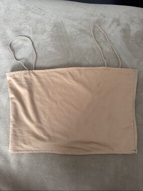Women’s Neutral Beige Spaghetti-Strap Tube Top